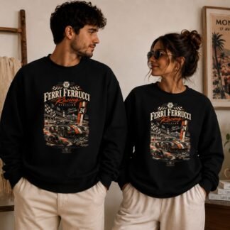 Vintage Racing Sweatshirt, Retro Motorsport Crewneck, Racing Car Graphic Sweatshirt, Unisex Car Lover Gift, Ferri Ferrucci Racing