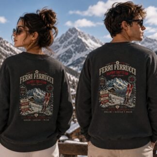 Alpine Ski Club Sweatshirt, Vintage Ski Sweatshirt, Mountain Crewneck, Après Ski Sweater, Winter Vacation Shirt, Ski Lover Gift