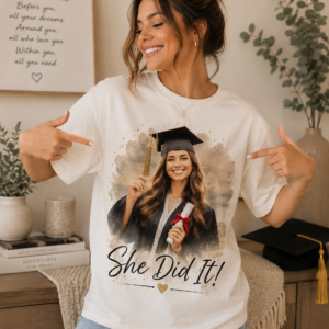 Comfort Colors® Custom Graduation Photo Shirt, Personalized Graduate T-Shirt, Class of 2026 Tee
