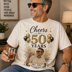 Comfort Colors® Custom Birthday Photo Shirt, Personalized Comfort Colors® T-Shirt, 30th 40th 50th Birthday Gift
