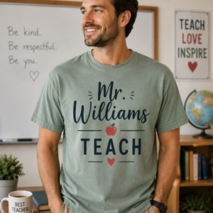 Personalized Teacher Shirt, Custom Teacher Name T-Shirt, Comfort Colors® Teacher Tee, Teacher Appreciation Gift