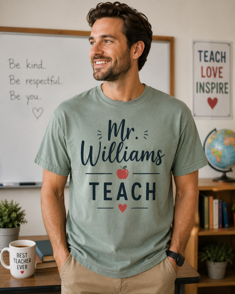 Personalized Teacher Shirt, Custom Teacher Name T-Shirt, Comfort Colors® Teacher Tee, Teacher Appreciation Gift