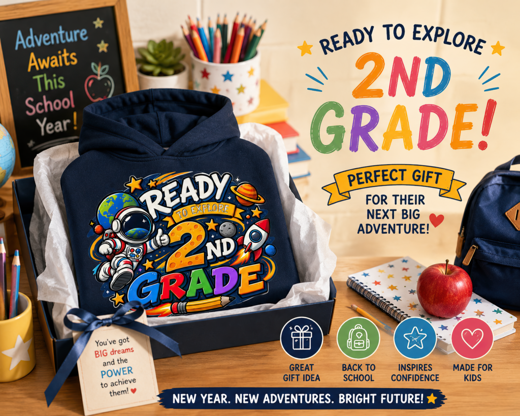 2nd Grade Hoodie for Kids product image for designing your own text, photo, or artwork on a custom sweatshirt.